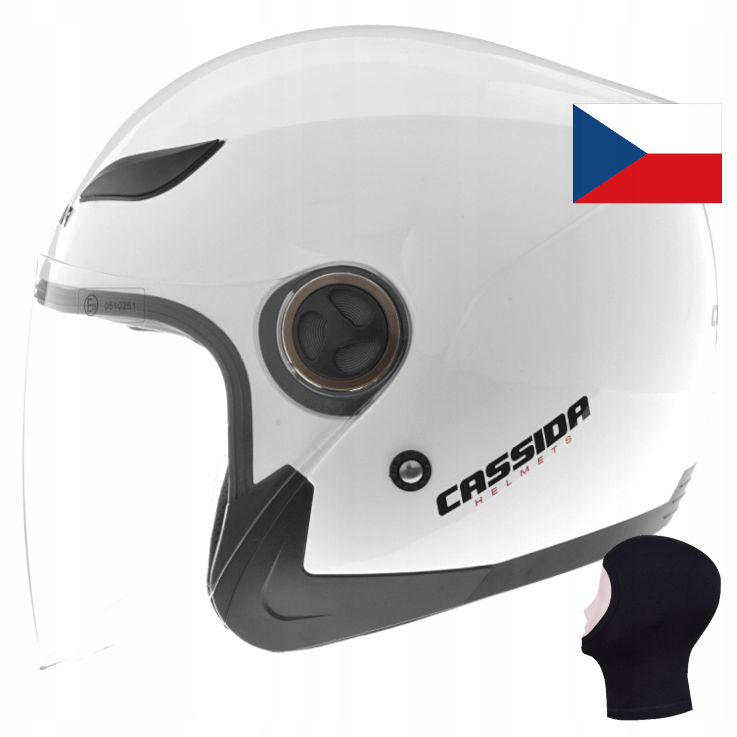 MOTORCYCLE HELMET LED LONG GLASS CASSIDA S