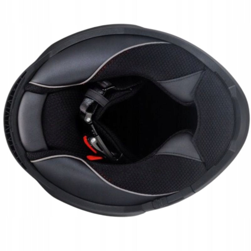 MOTORCYCLE HELMET LS2 FF808 STREAM II FURY BLACK RED-06 XS Size XS