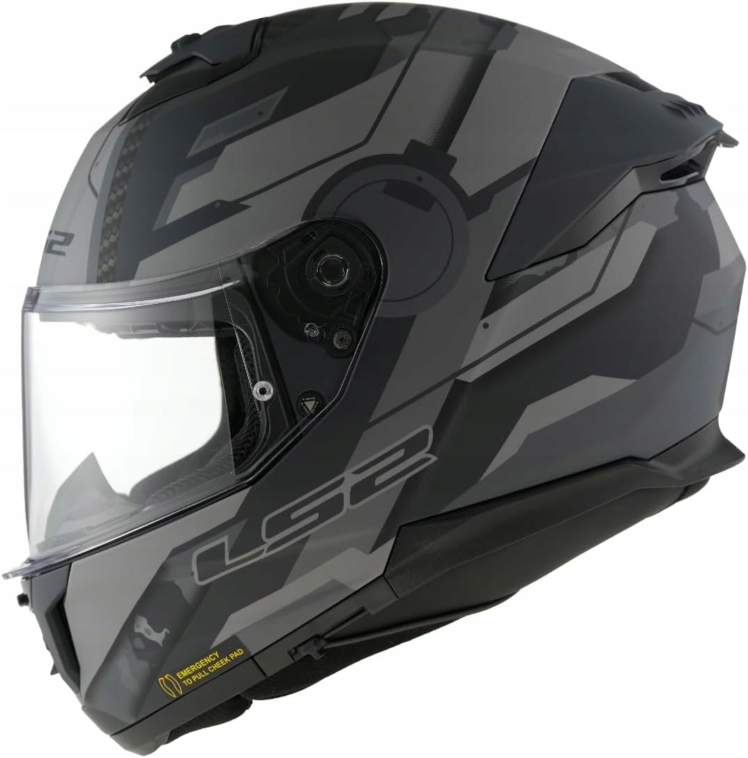 MOTORCYCLE HELMET LS2 FF808 STREAM II SHADOW M.TITANIUM GREY-06 size XS Size XS