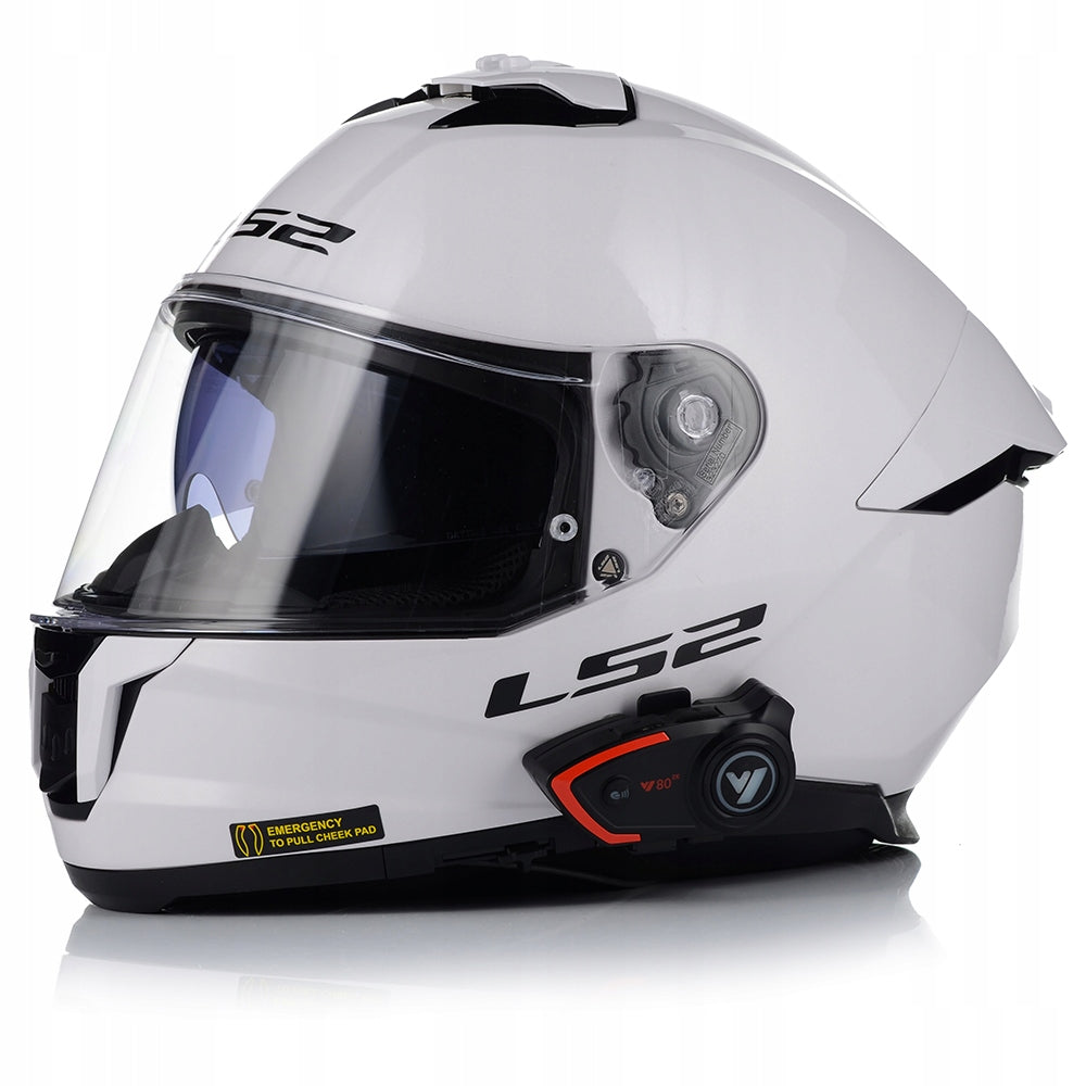MOTORCYCLE HELMET LS2 FF808 STREAM II WHITE + BLEND + BLUETOOTH INTERCOM Manufacturer LS2