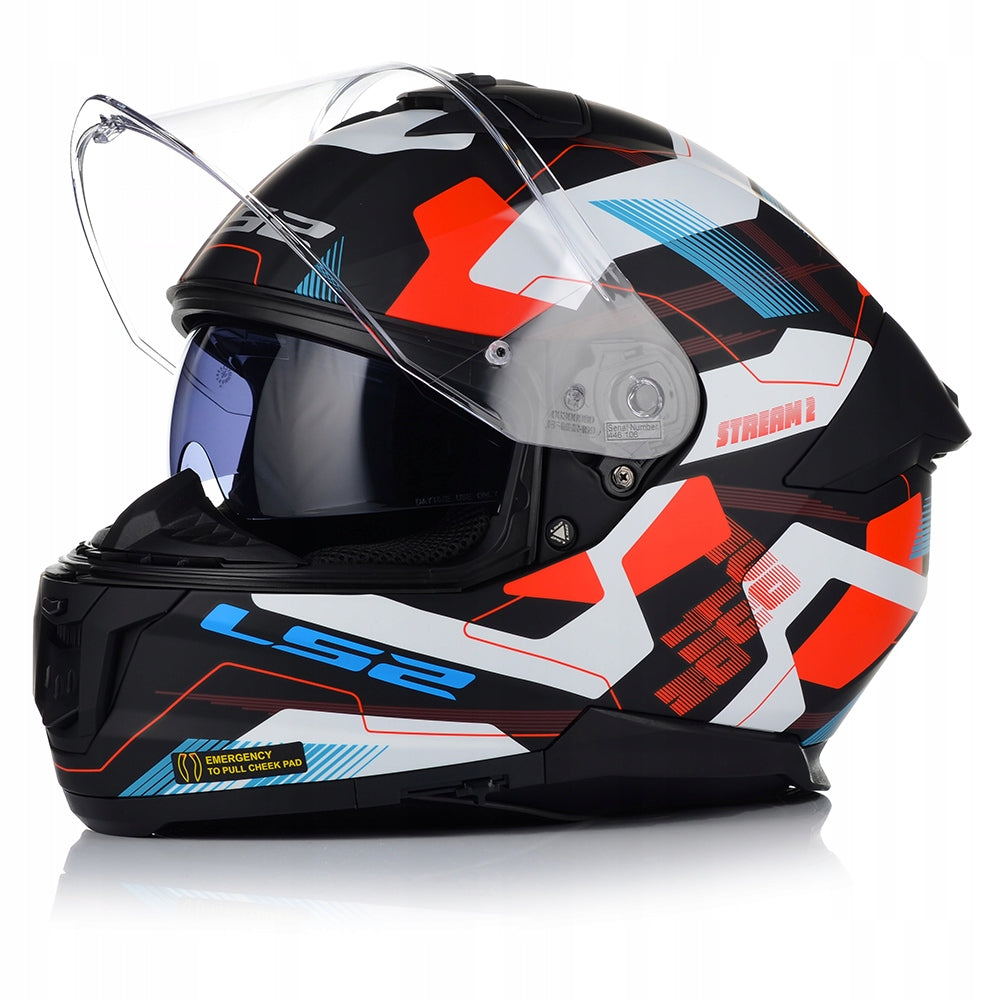 MOTORCYCLE HELMET LS2 FF808 STREAM MICA PINLOCK SYSTEM + BLEND + INTERCOM Packaging status original