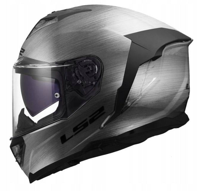 MOTORCYCLE HELMET LS2 FF818 STORM III JEANS TITANIUM + PINLOCK + BLEND XL