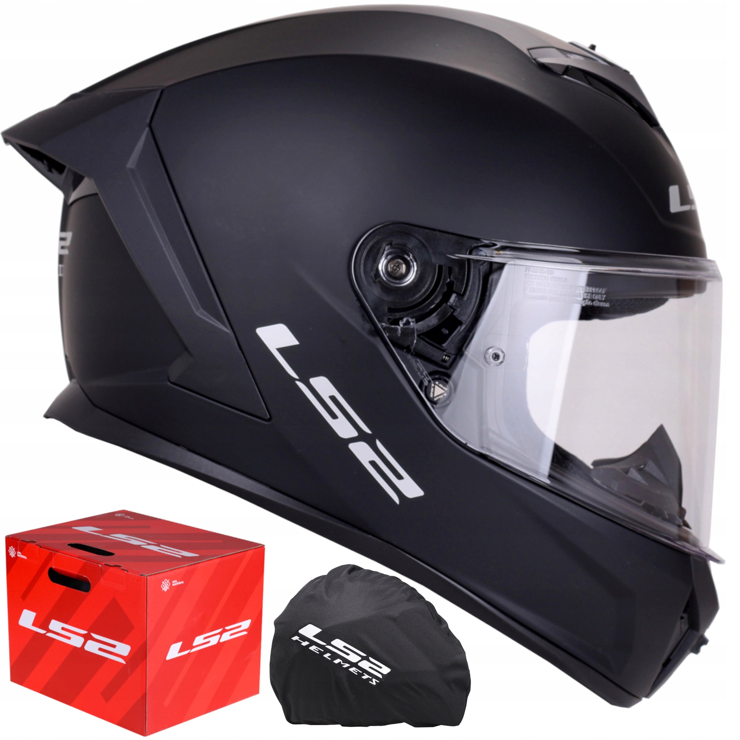 MOTORCYCLE HELMET LS2 FF820 RAPID III black mat SYSTEM PINLOCK ECER 22.06