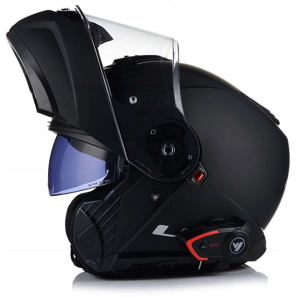 MOTORCYCLE HELMET LS2 FF908 JAW BLACK MATT + INTERCOM VITO BLUETOOTH Packaging status original