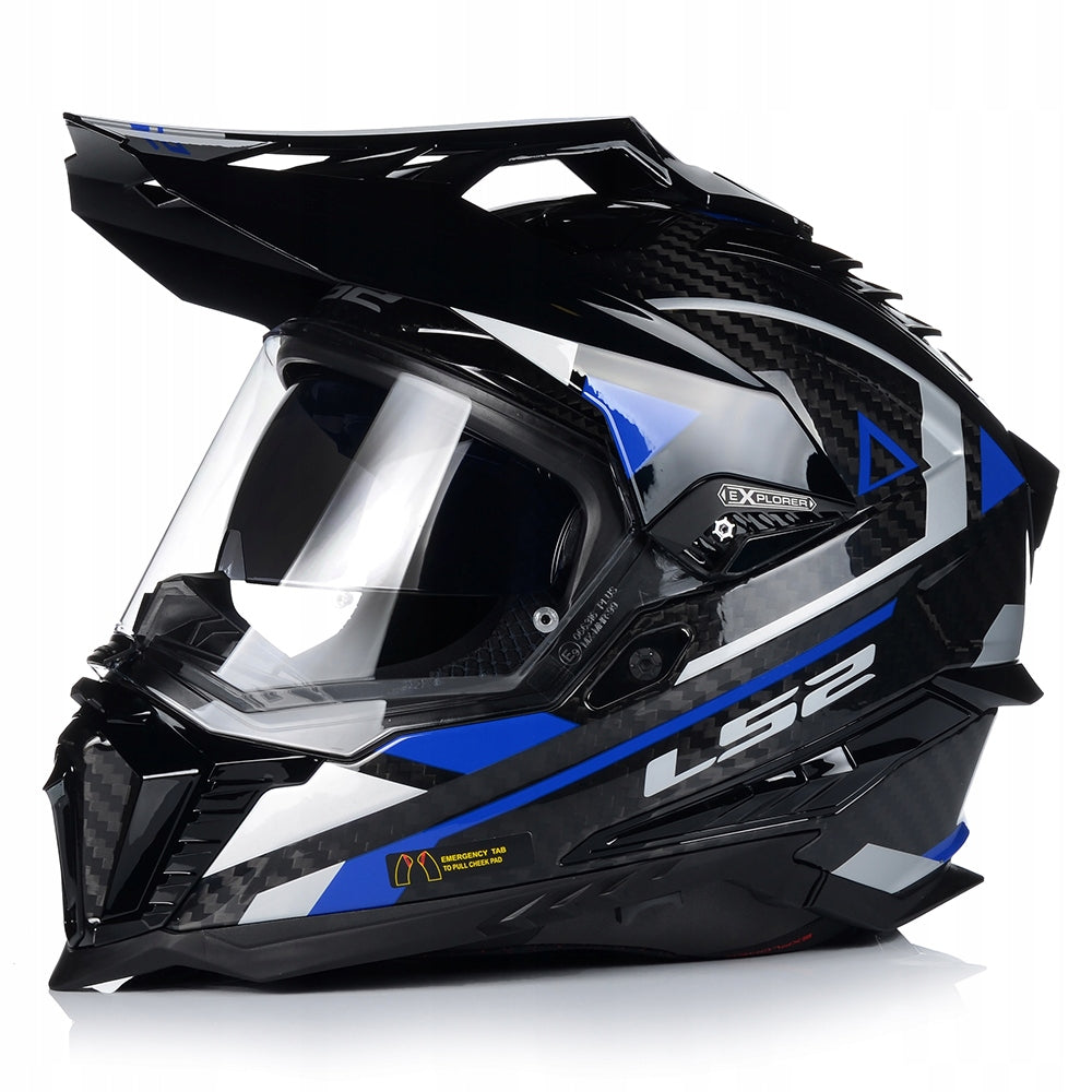 MOTORCYCLE HELMET LS2 MX701 EXPLORER CARBON FIBER + PINLOCK BLEND Manufacturer Caberg