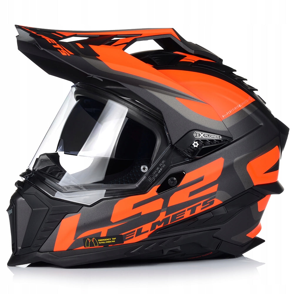MOTORCYCLE HELMET LS2 MX701 EXPLORER CROSS QUAD ATV + PINLOCK + BLEND 22.06 Manufacturer LS2