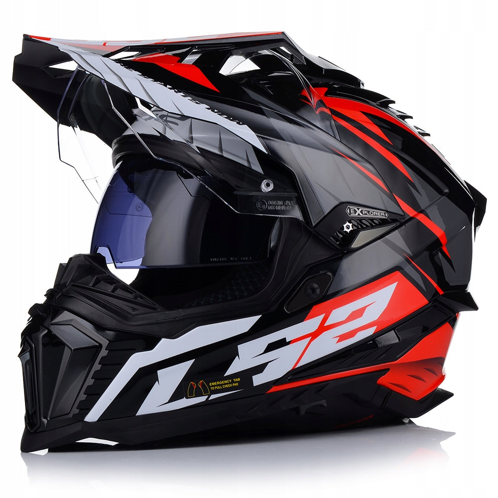 MOTORCYCLE HELMET LS2 MX701 EXPLORER SPIRE RED + PINLOCK + BLEND 22.06 EAN (GTIN) 6942141743436