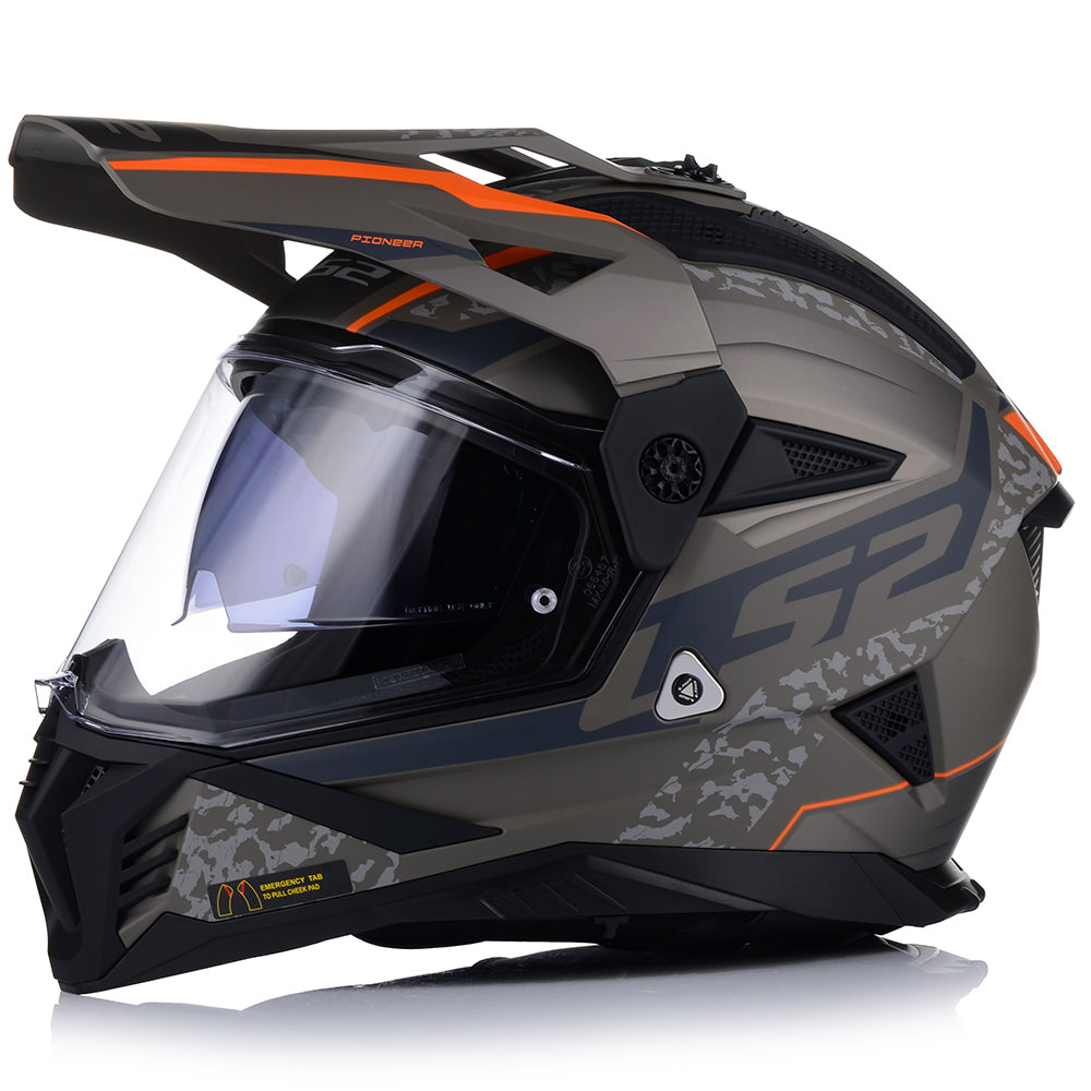MOTORCYCLE HELMET LS2 MX702 PIONEER ENDURO CROSS QUAD ATV + GLASS + BLEND Manufacturer's catalog number MF32702