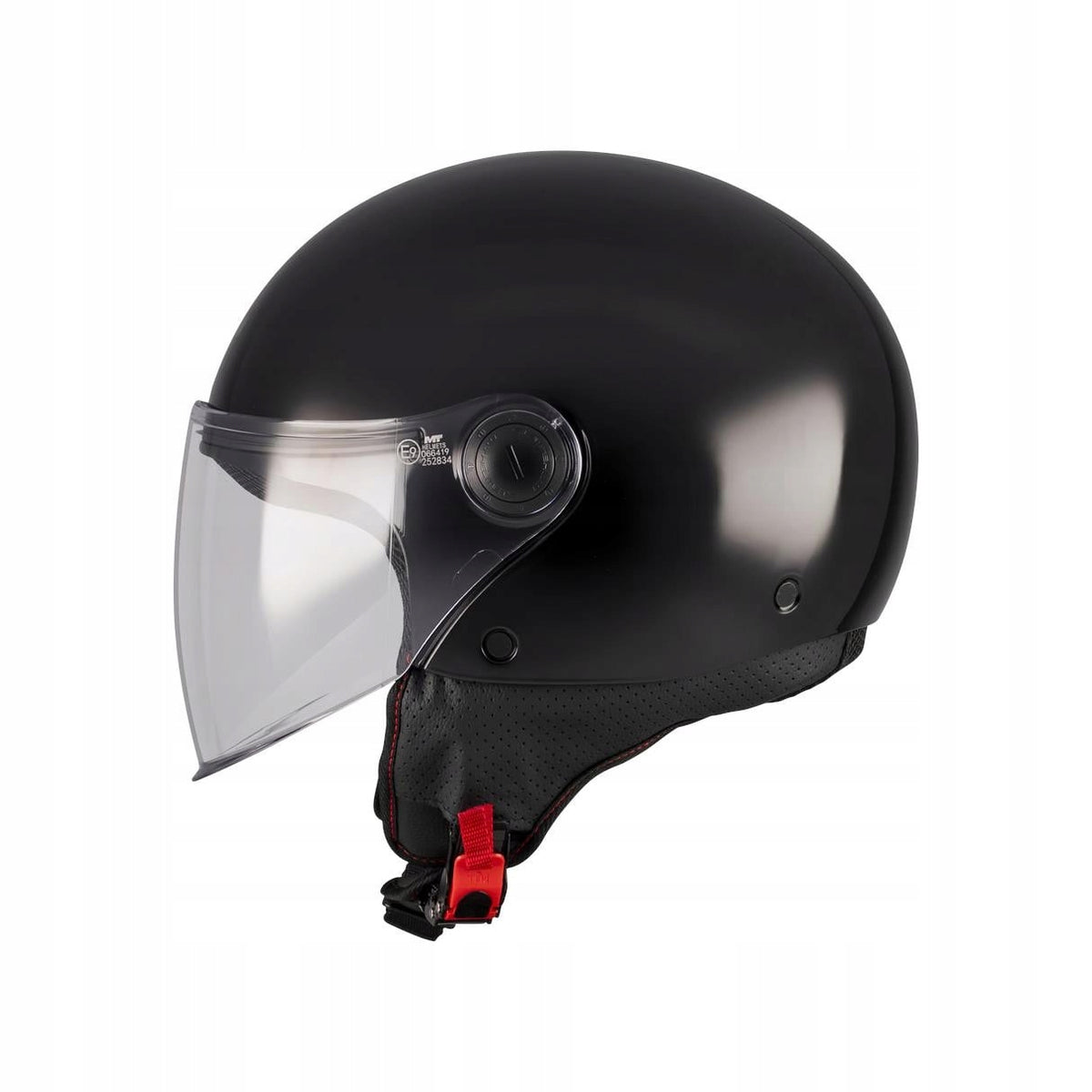 MOTORCYCLE HELMET MT STREET S OPEN JET GLOSS BLACK Packaging status original