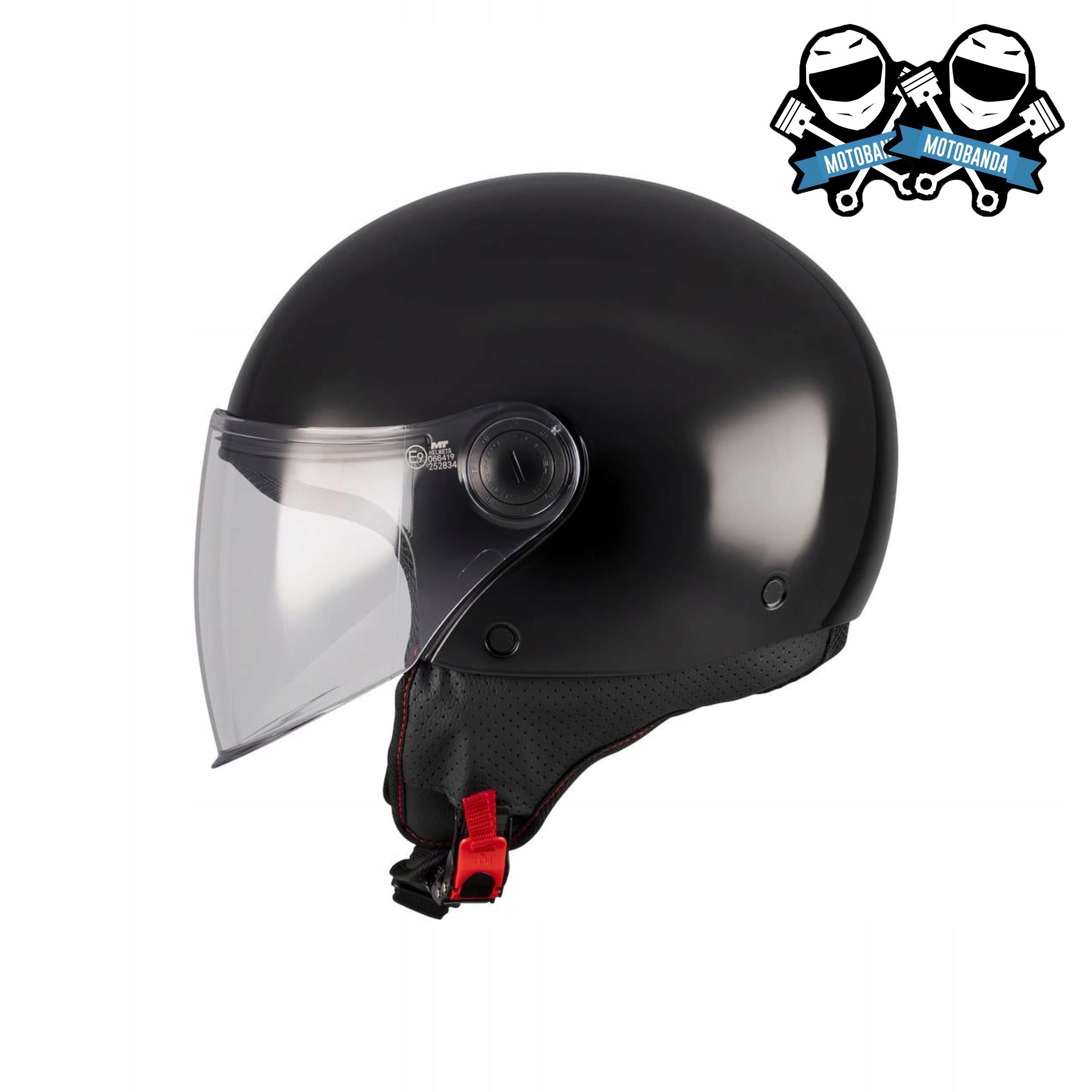 MOTORCYCLE HELMET MT STREET S OPEN JET GLOSS BLACK