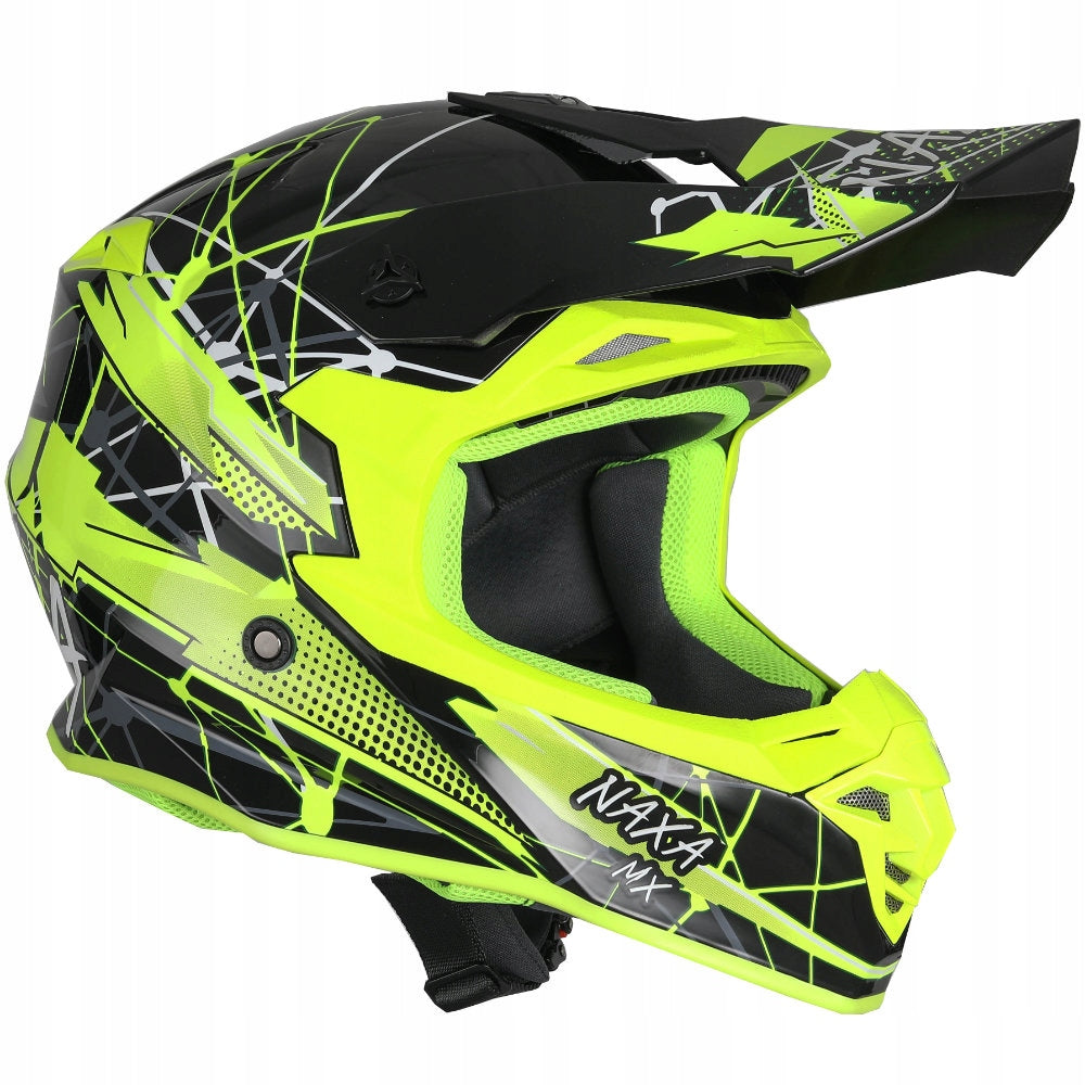 MOTORCYCLE HELMET NAXA C9/U black fluo Cross Roz S Manufacturer Naxa