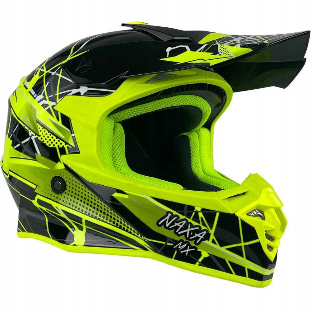 MOTORCYCLE HELMET NAXA C9/U black fluo Cross Roz S