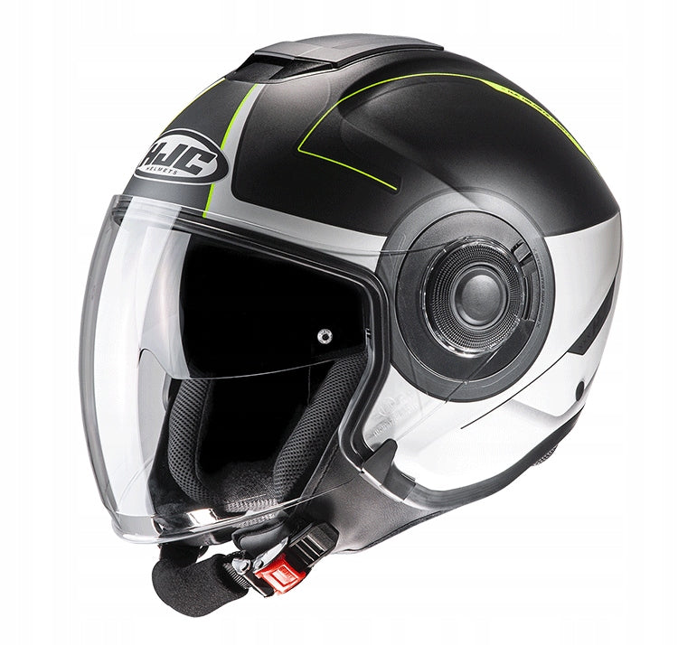 MOTORCYCLE HELMET OPEN HJC I40 PANADI BLACK AND WHITE SIZE S