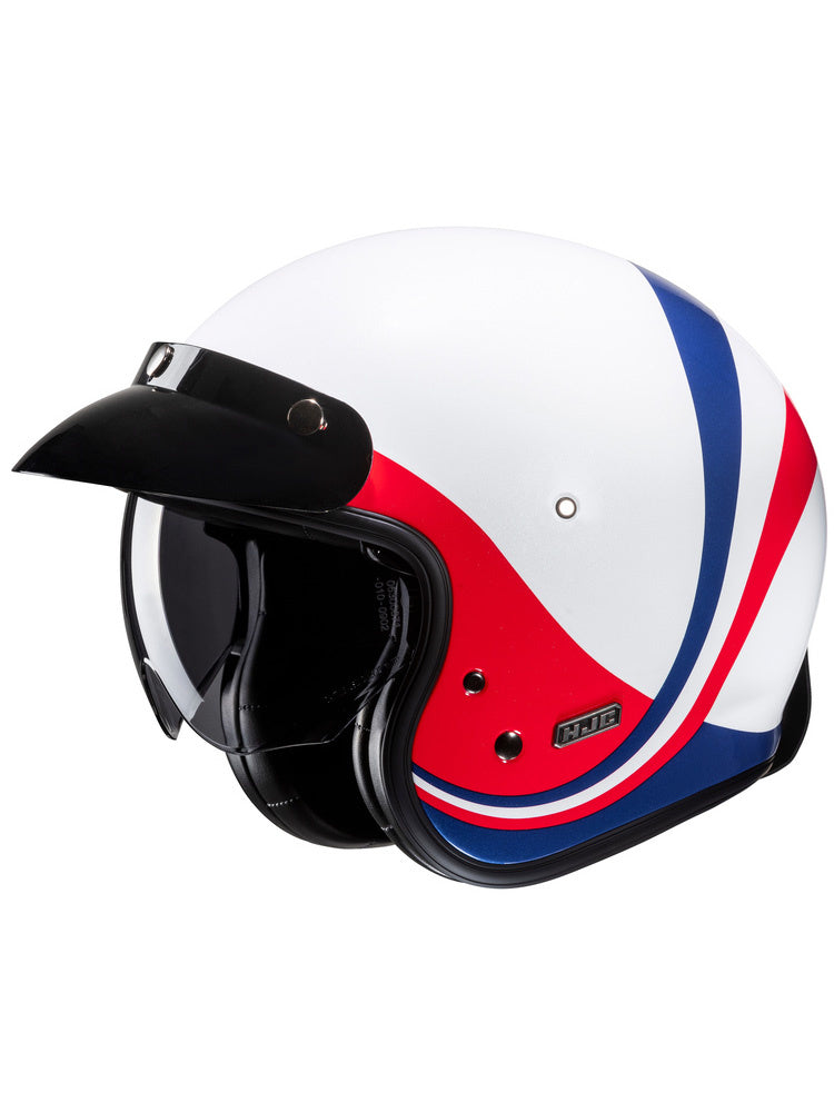 MOTORCYCLE HELMET OPEN HJC V31 EMGO WHITE/BLUE Roz. M