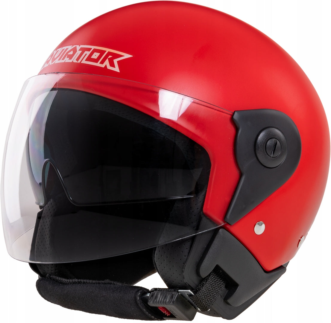 MOTORCYCLE HELMET OPEN JET BLEND ANTI-SALMON EUROPEAN APPROVAL Manufacturer's catalog number AOP06E03K2K301
