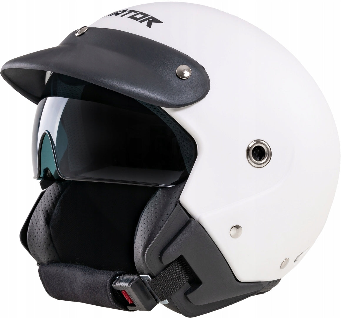 MOTORCYCLE HELMET OPEN JET FOR MOTOR SCOOTER MAT WITH BLEND HOMOLOGATION EU Manufacturer's catalog number AOP04C09K2K301