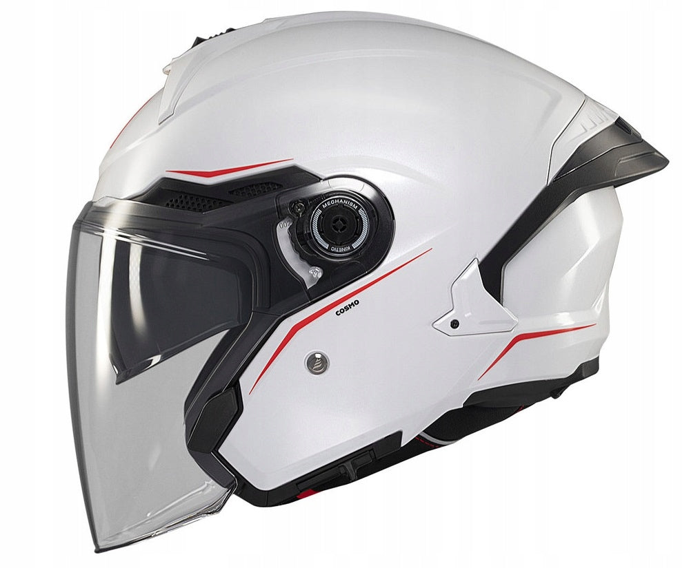 MOTORCYCLE HELMET OPEN JET MT COSMO SV SOLID A0 WHITE GLOSS WHITE Packaging status original