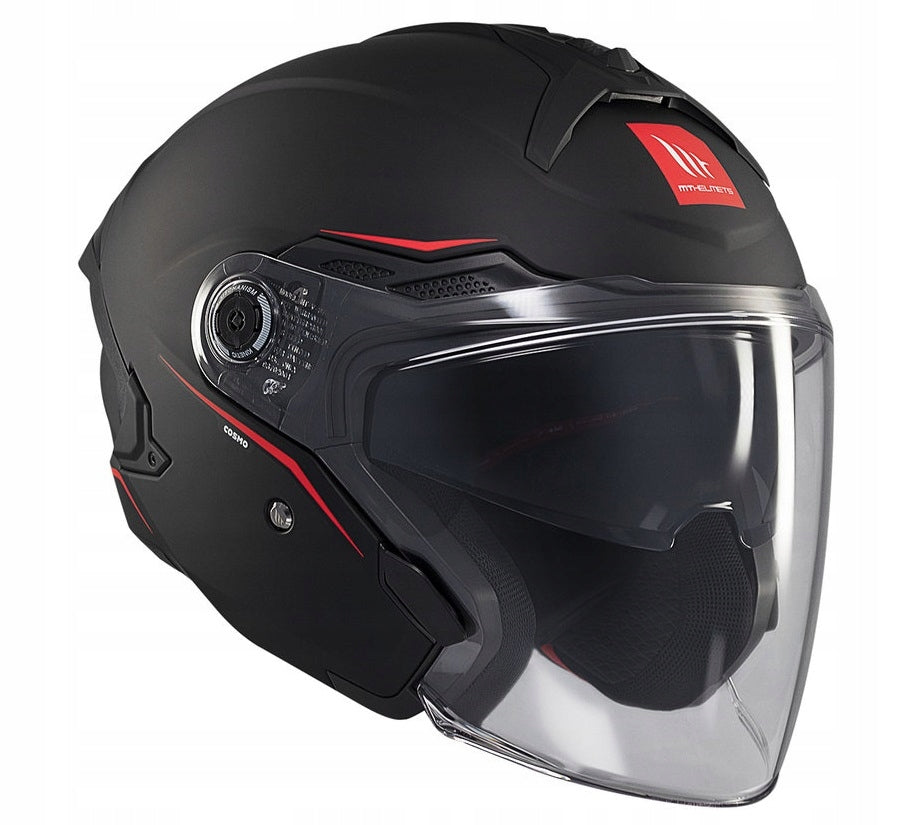 MOTORCYCLE HELMET OPEN JET MT COSMO SV SOLID A1 BLACK MATT Manufacturer's catalog number 13610000124