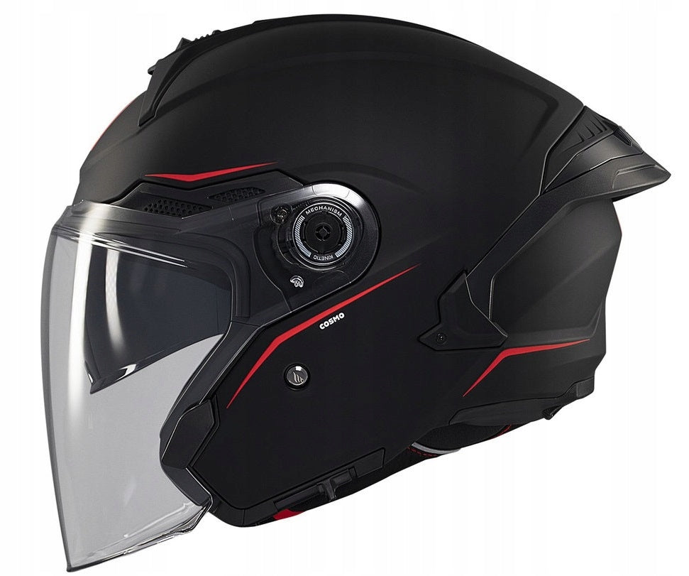 MOTORCYCLE HELMET OPEN JET MT COSMO SV SOLID A1 BLACK MATT Packaging status original