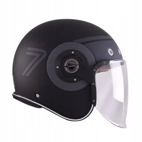 MOTORCYCLE HELMET OPEN SMK RETRO JET MA260 GREY BLACK MATT M 57-58cm Manufacturer SMK