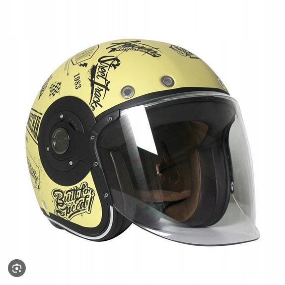 MOTORCYCLE HELMET OPEN SMK RETRO JET MA622 BLACK YELLOW MATT XL 61-62 EAN (GTIN) 8902613153024