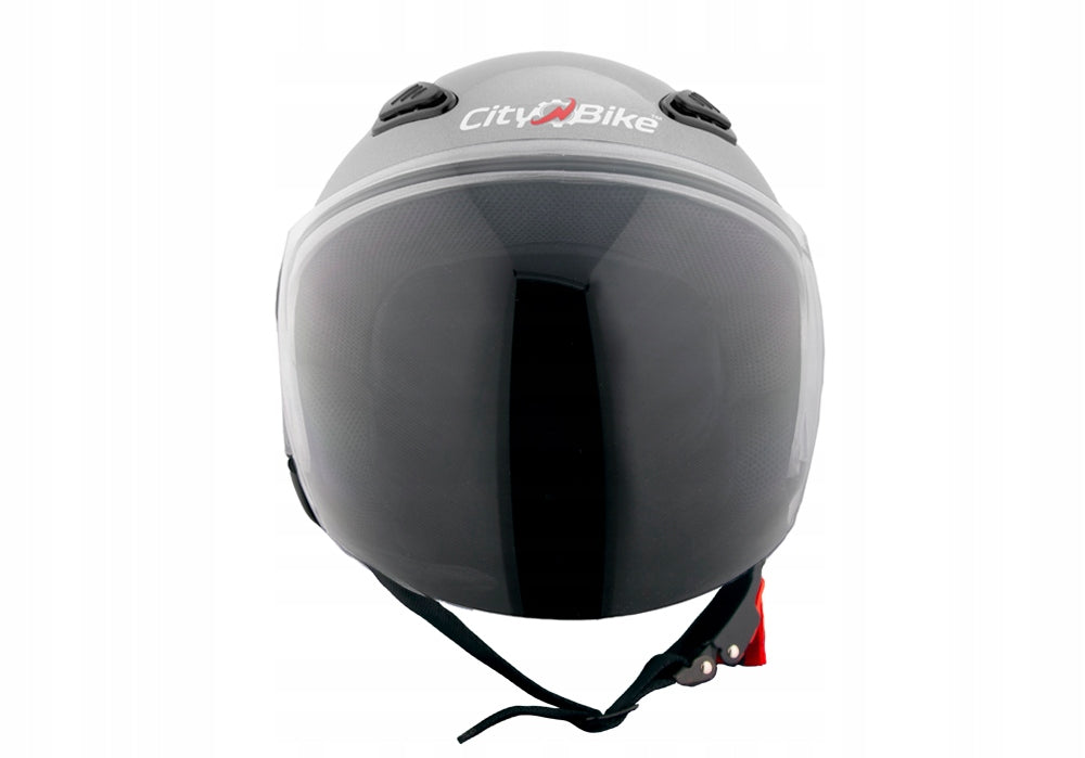 MOTORCYCLE HELMET OPEN TO SCOOTER MOPED SILVER M HOMOLOGATION EAN (GTIN) 5904703513797