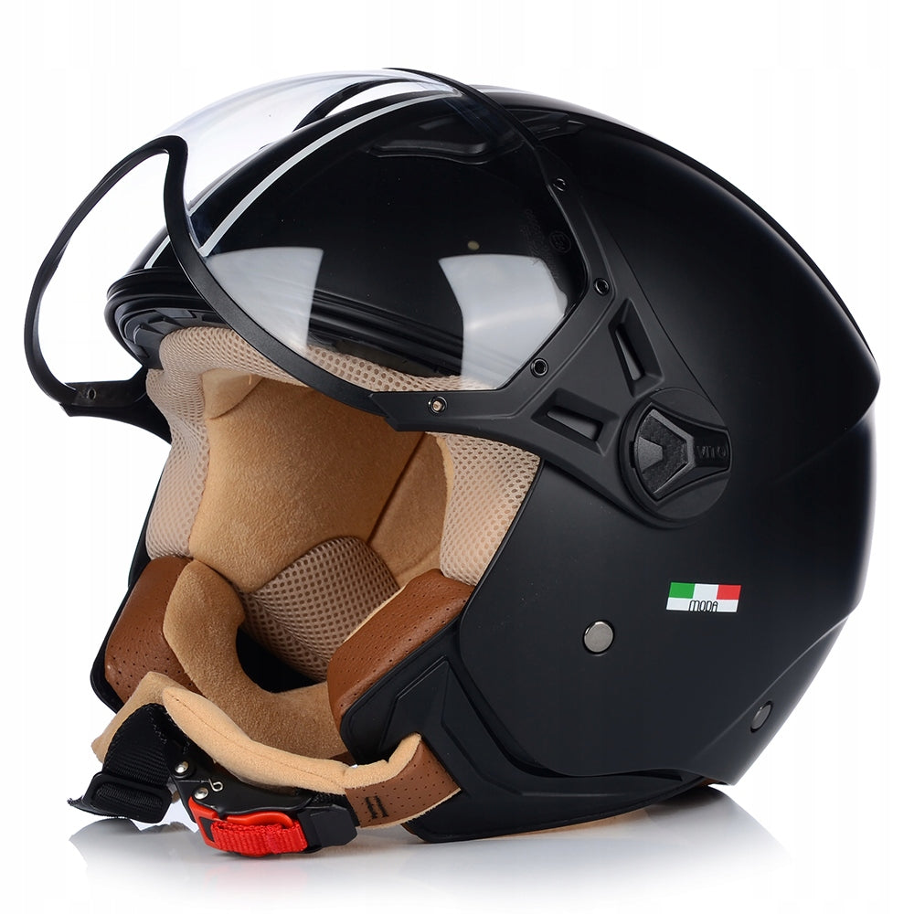 MOTORCYCLE HELMET OPEN | VITO FASHION MATT | LIGHTWEIGHT ECE 22.06 + 2x GLASS Packaging status original