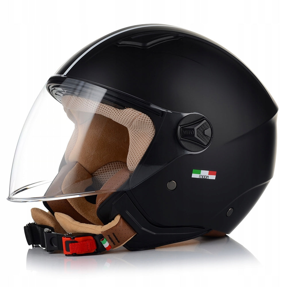 MOTORCYCLE HELMET OPEN | VITO FASHION MATT | LIGHTWEIGHT ECE 22.06 + 2x GLASS Size M