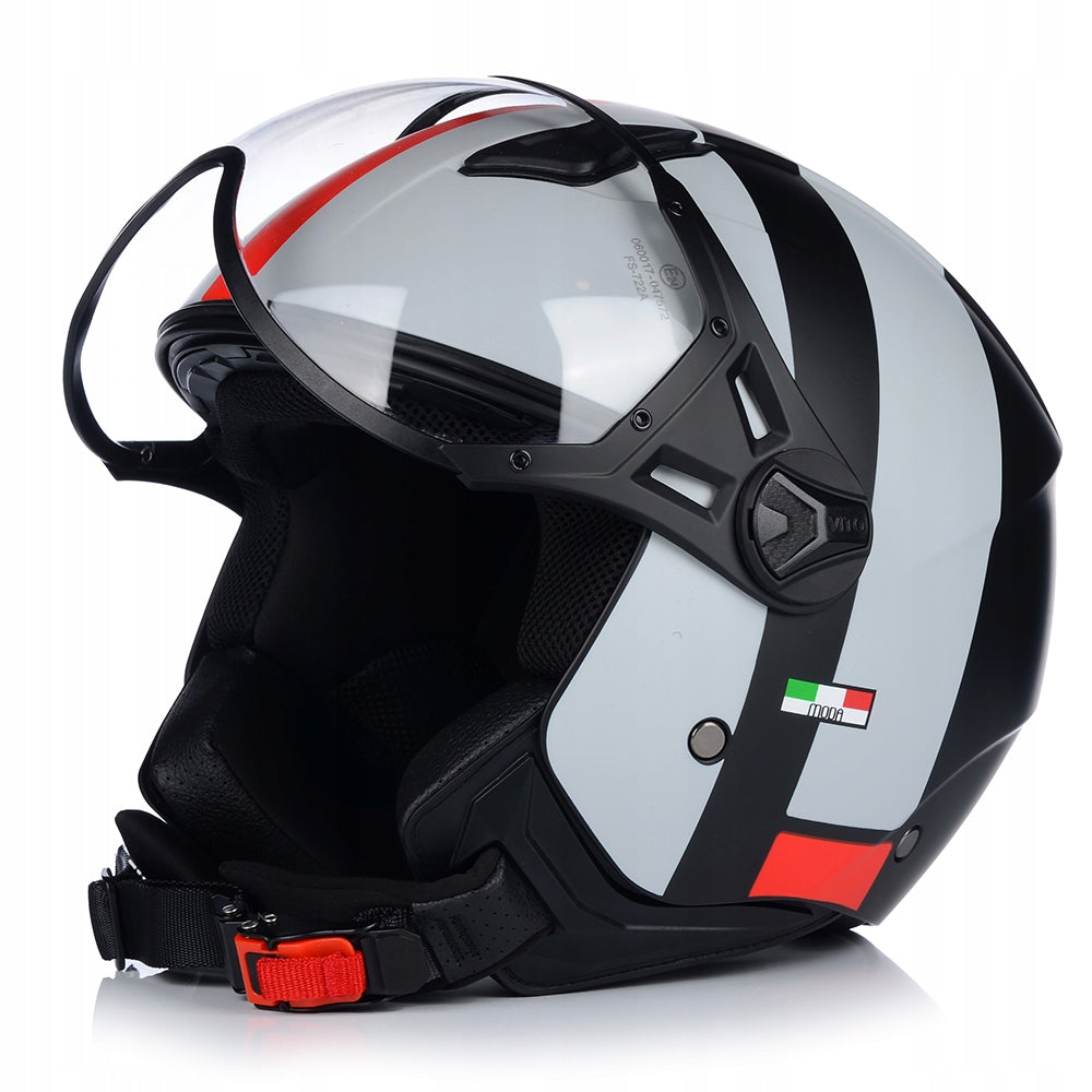 MOTORCYCLE HELMET OPEN | VITO FASHION MATT | SCOOTER CHOPPER ECE 22.06 LIGHT Packaging status original