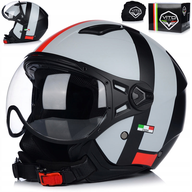MOTORCYCLE HELMET OPEN | VITO FASHION MATT | SCOOTER CHOPPER ECE 22.06 LIGHT