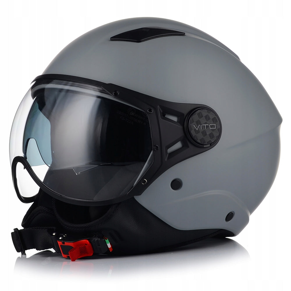 MOTORCYCLE HELMET OPEN | VITO LAVORI | SCOOTER CHOPPER ECE 22.06 + BLEND European type approval ECE R22-06