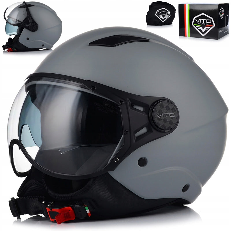 MOTORCYCLE HELMET OPEN | VITO LAVORI | SCOOTER CHOPPER ECE 22.06 + BLEND