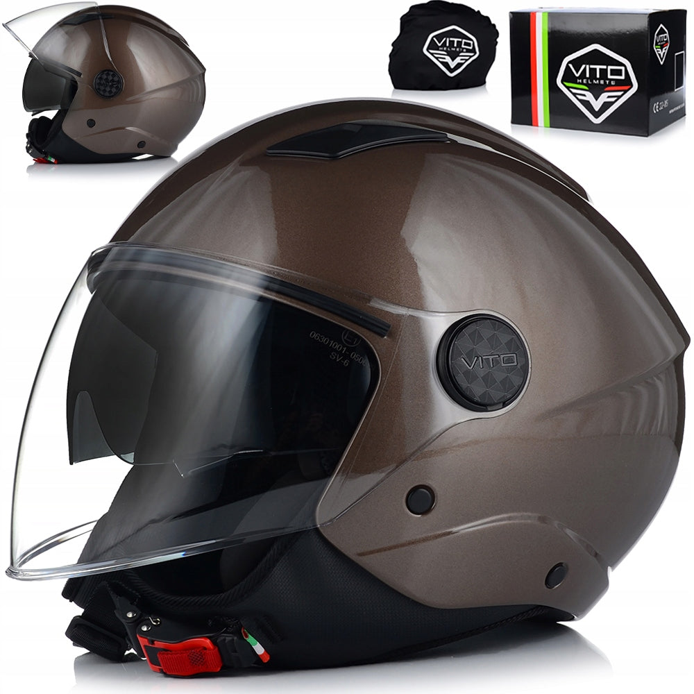 MOTORCYCLE HELMET OPEN | VITO SARENTA | CHOPPER ECE 22/06 SCOOTER + BLENDA