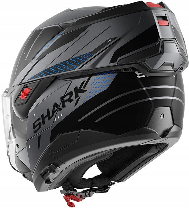 MOTORCYCLE HELMET OXO RYDGER MAT ANTHRACITE BLUE BLACK L Manufacturer Shark