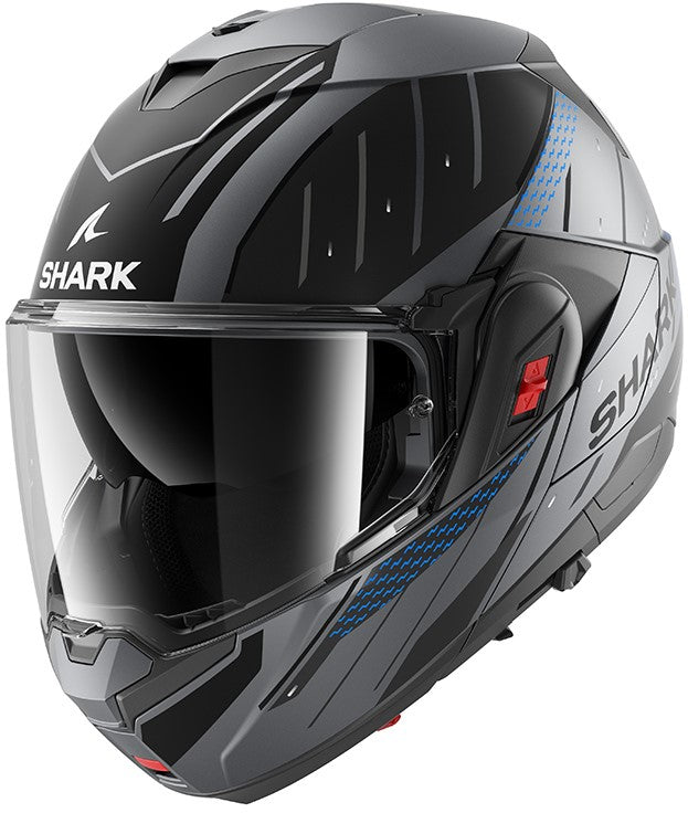 MOTORCYCLE HELMET OXO RYDGER MAT ANTHRACITE BLUE BLACK L