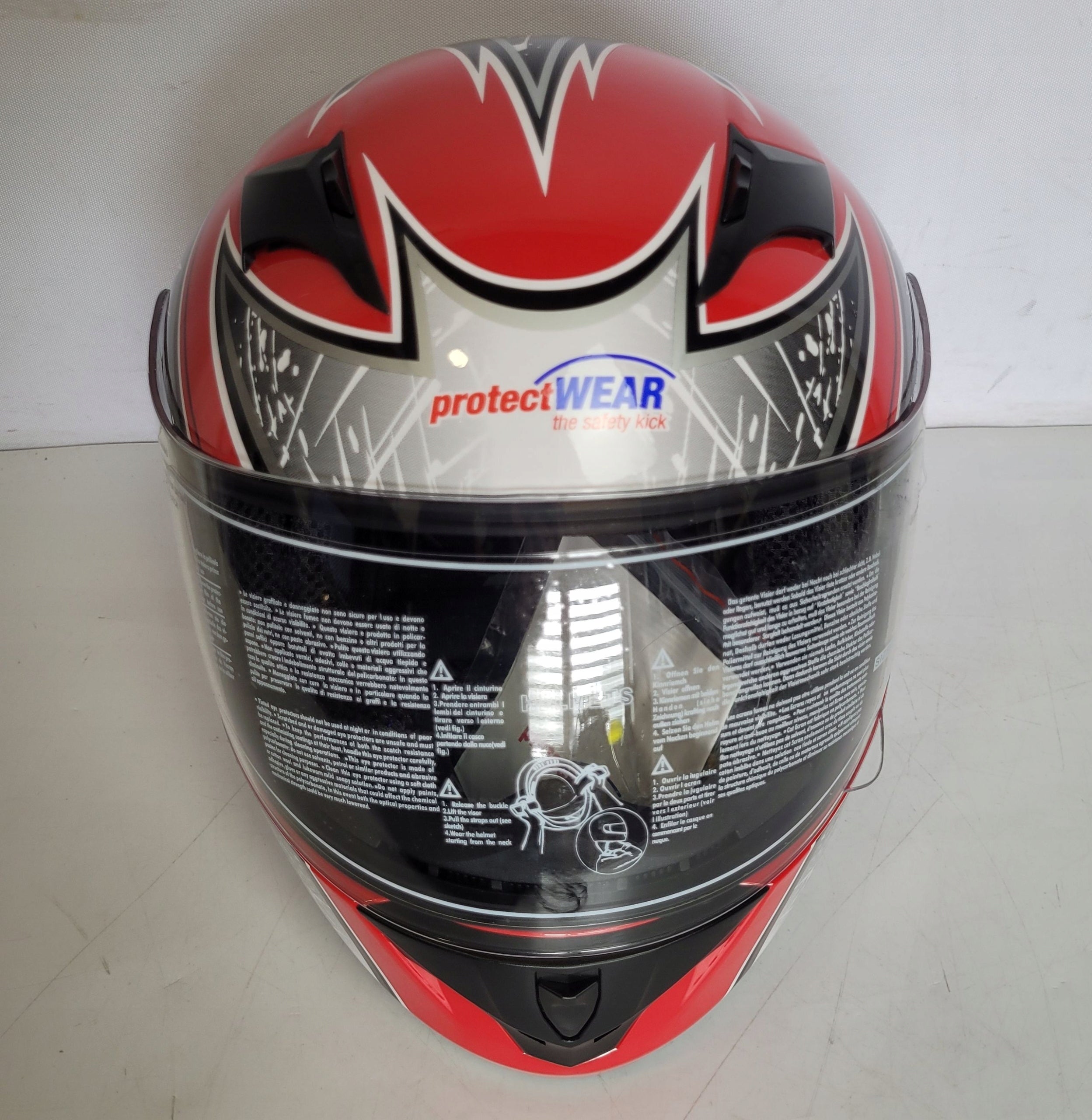 MOTORCYCLE HELMET PROTECTWEAR SA36Y YL 54CM BLACK-RED Ł826 Manufacturer's catalog number SA36Y