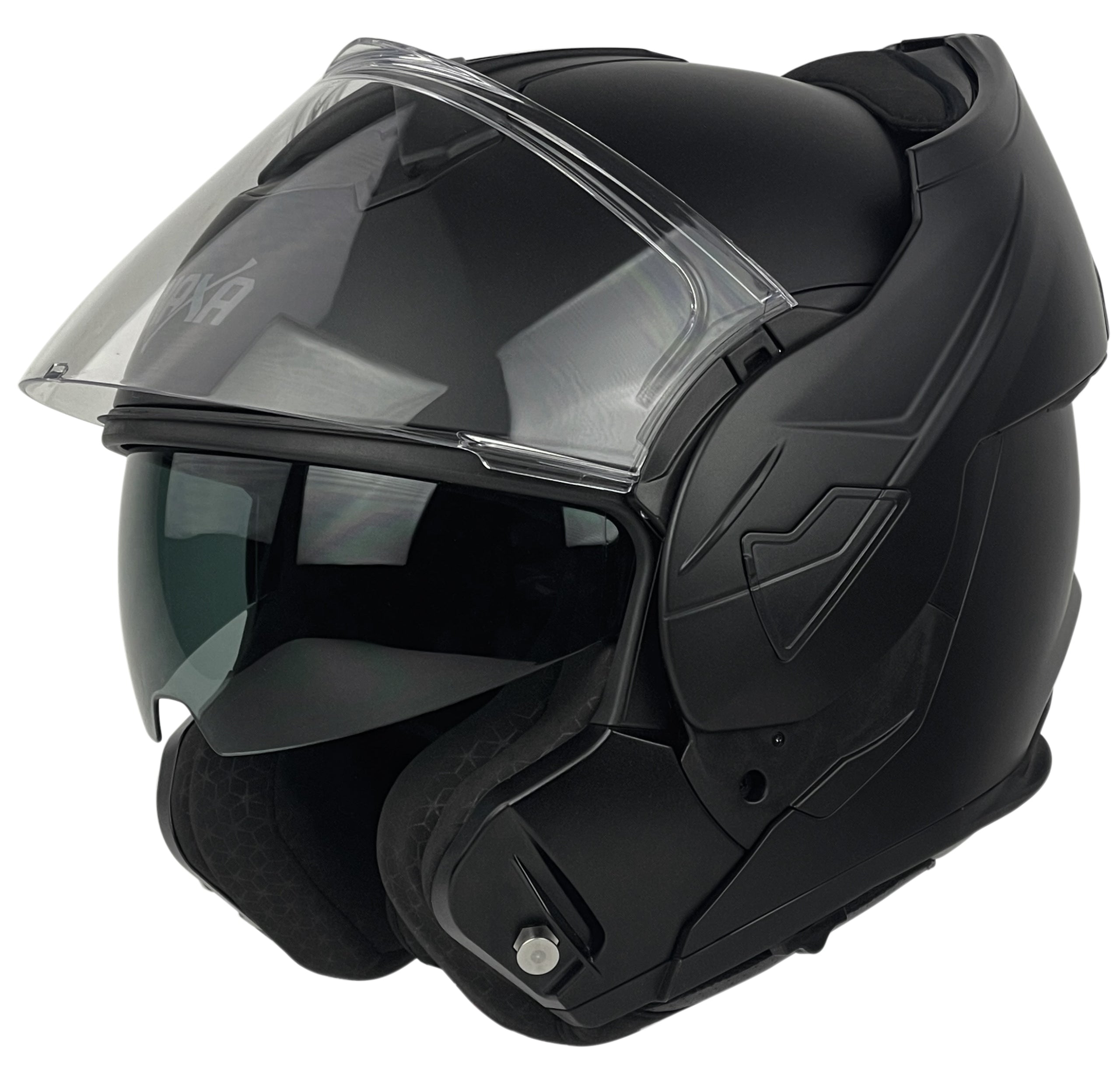 MOTORCYCLE HELMET ROTATING NAXA FF1/B BLACK MAT PINLOCK size. XXL