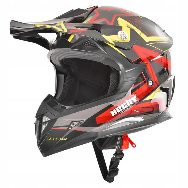 MOTORCYCLE HELMET SCOOTER QUAD ATV CROSS HOMOLOGATION HECHT 55915XL SIZE XL