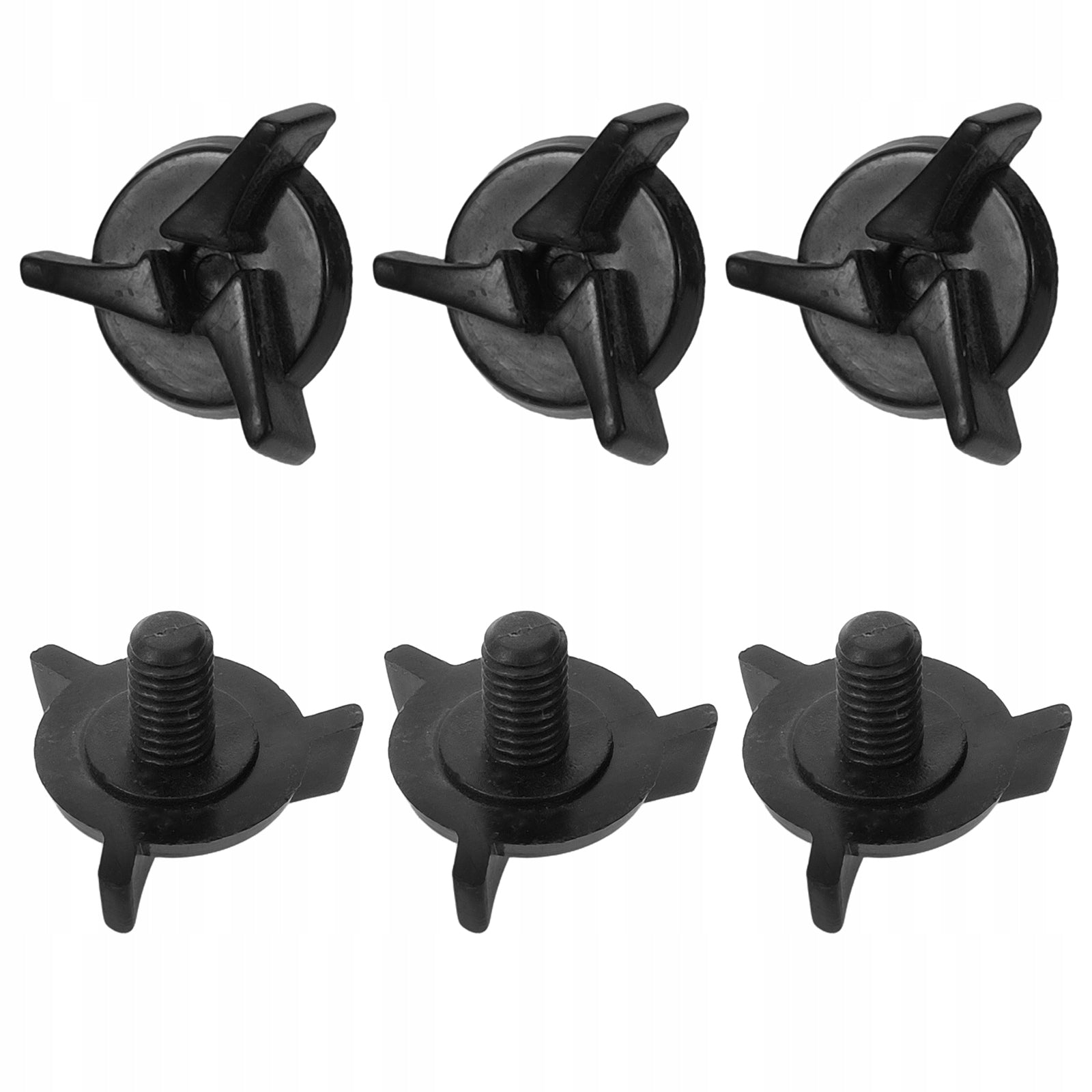 MOTORCYCLE HELMET SCREWS 6 PCS - SOLID BLACK ACCESSORIES Customs tariff code 39269097