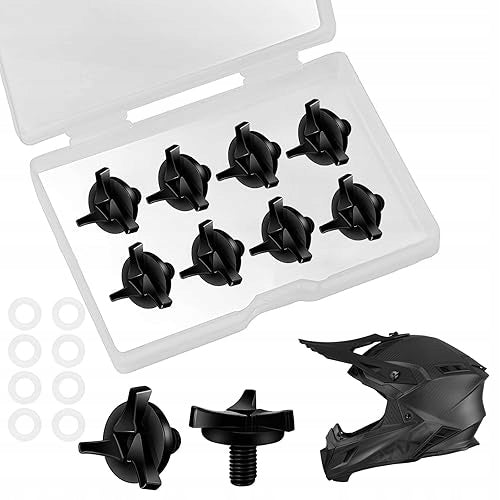 MOTORCYCLE HELMET SCREWS SPARE ABS SET OF 8 PIECES WITH BOX