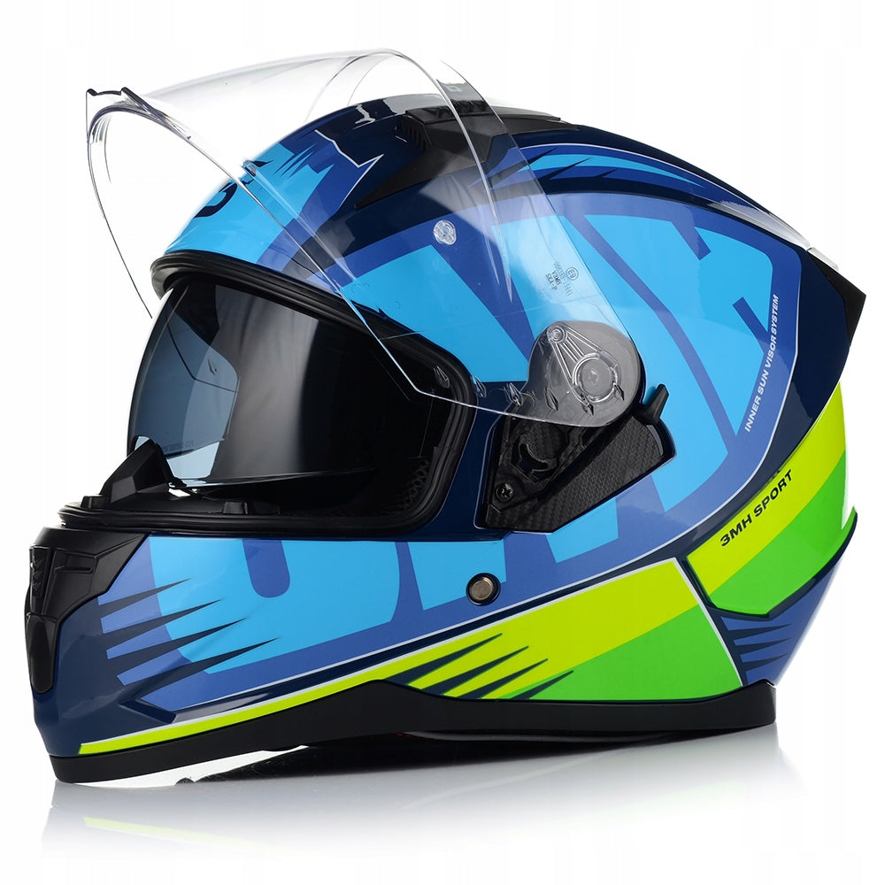 MOTORCYCLE HELMET SKA-P 3MHA FLUO GLOSS PINLOCK SYSTEM + BLEND ECER 22.06 Packaging status original