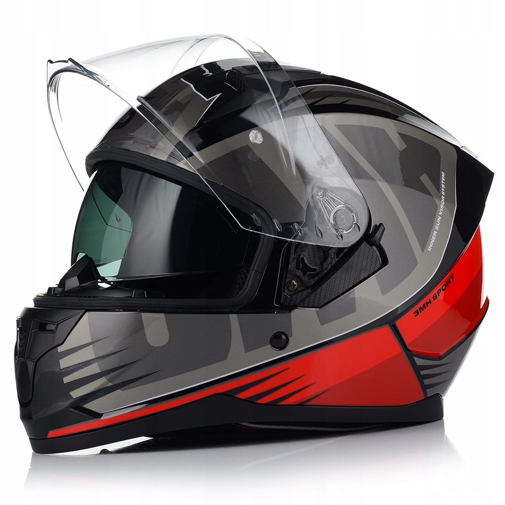 MOTORCYCLE HELMET SKA-P 3MHA RED GLOSS PINLOCK SYSTEM + BLEND ECER 22.06 Packaging status original