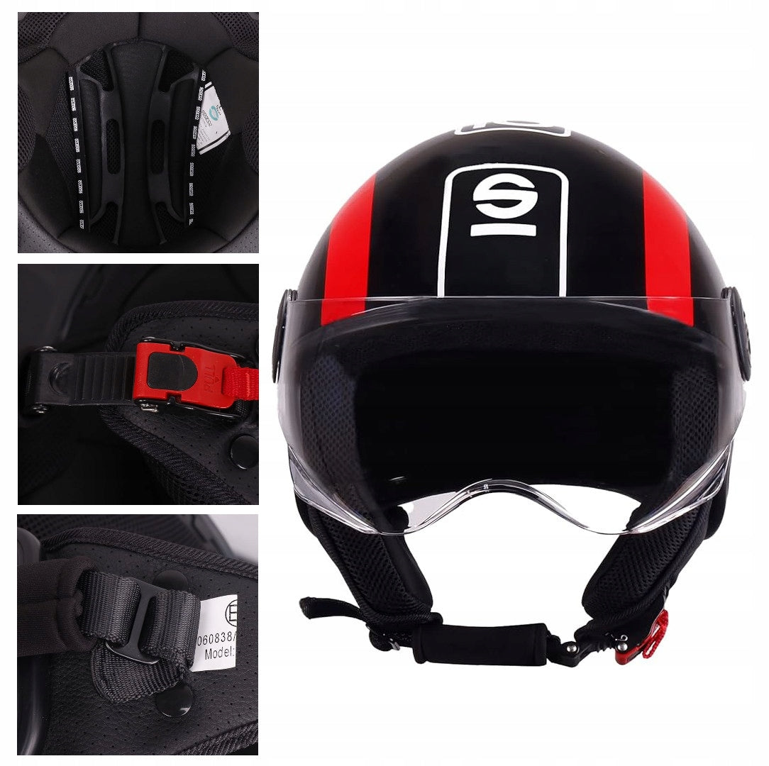 MOTORCYCLE HELMET SPARCO RIDERS SP601 DEMI-JET ECE 22.06 HOMOLOGATION XS