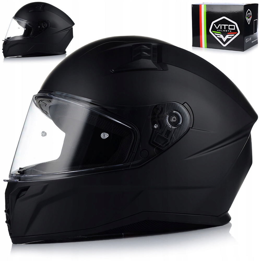 MOTORCYCLE HELMET | VITO BABOLAT BLACK MATT | INTEGRAL PINLOCK SYSTEM