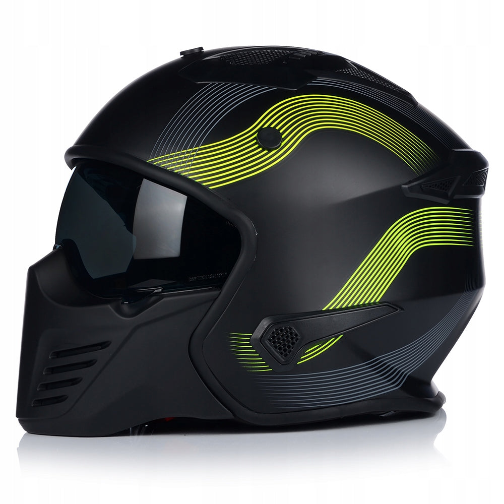 MOTORCYCLE HELMET | VITO BRUZANO FLUO | OPEN + DETACHABLE JAW + BLEND Manufacturer's catalog number 1250M