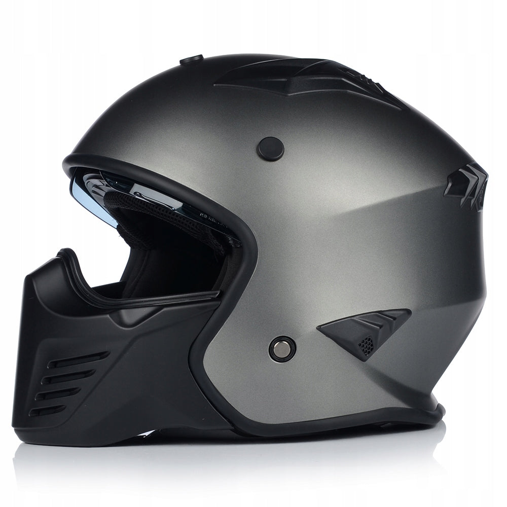 MOTORCYCLE HELMET | VITO BRUZANO TITAN | OPEN + DETACHABLE JAW + BLEND Packaging status original