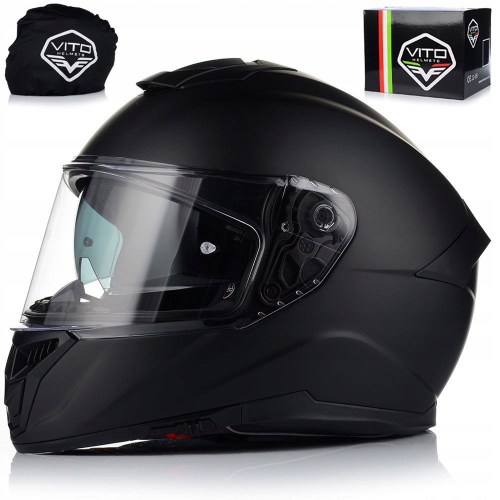 MOTORCYCLE HELMET | VITO GRANDE | MEN'S BLACK MATT LARGE SIZE + BLEND