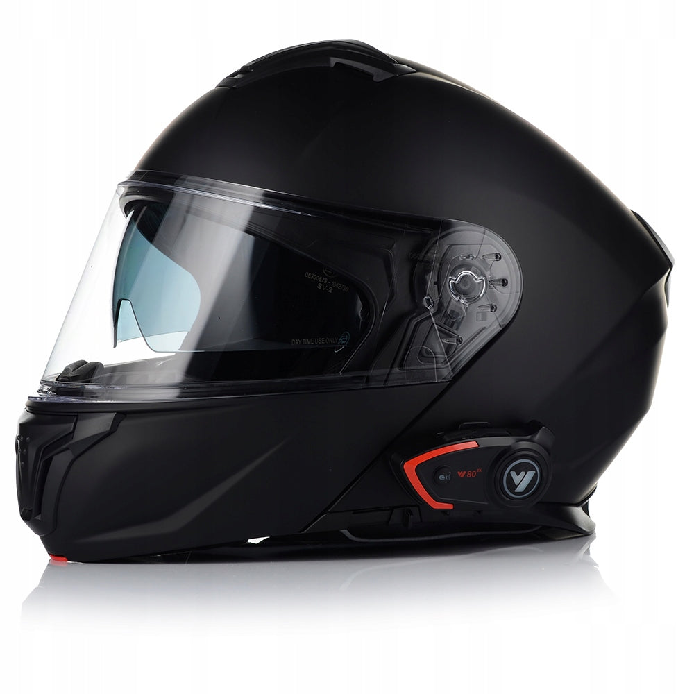 MOTORCYCLE HELMET | VITO PRATO BLACK MATT | JAW + BLEND + INTERCOM Manufacturer's catalog number 1344 + 1322V
