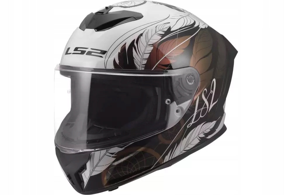 MOTORCYCLE INTEGRAL HELMET LS2 FF820 RAPID III BOHO WHITE BLACK PINK XXS