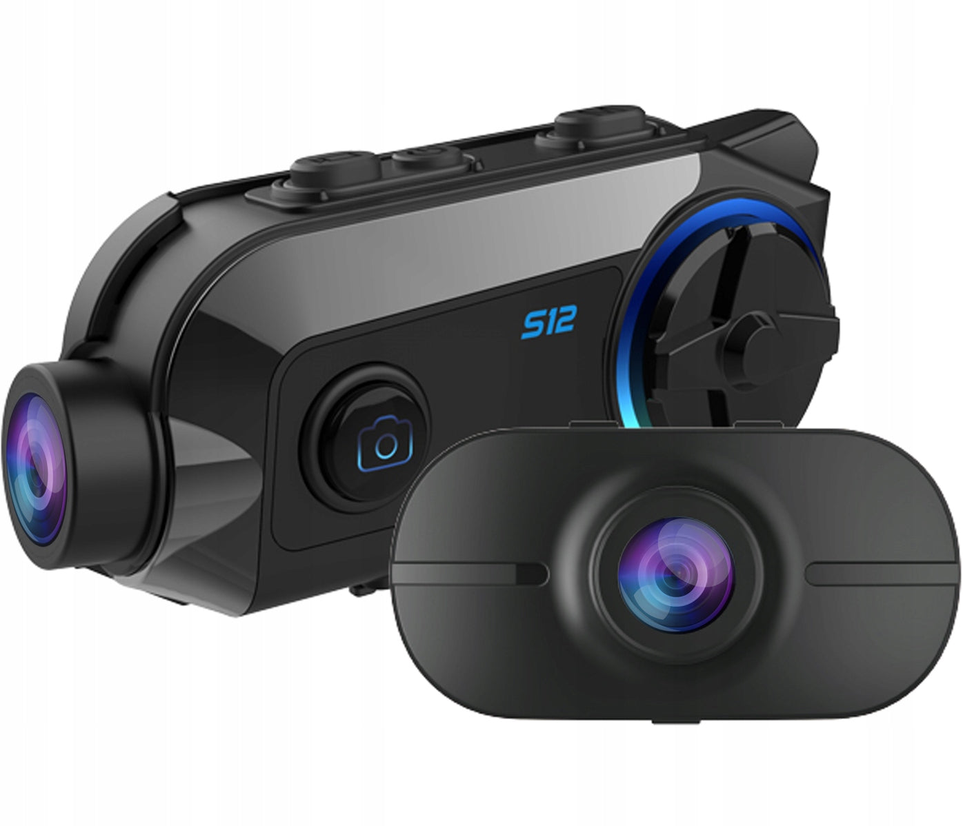 MOTORCYCLE INTERCOM 2x CAMERA 2K+FHD SONY WIFI BT